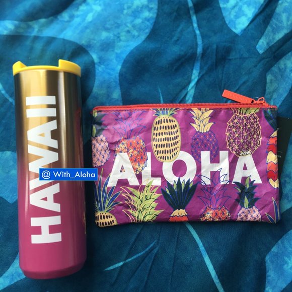 Starbucks🍍 Hawaii 16oz Tumbler & Aloha Zip Pouch - Picture 2 of 7